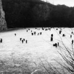 Dornheckensee, als zugefrorene Eisfläche ein beliebter Eissportplatz