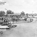 Hochbetrieb am Strandbad Oberkassel (altes Strandbad)